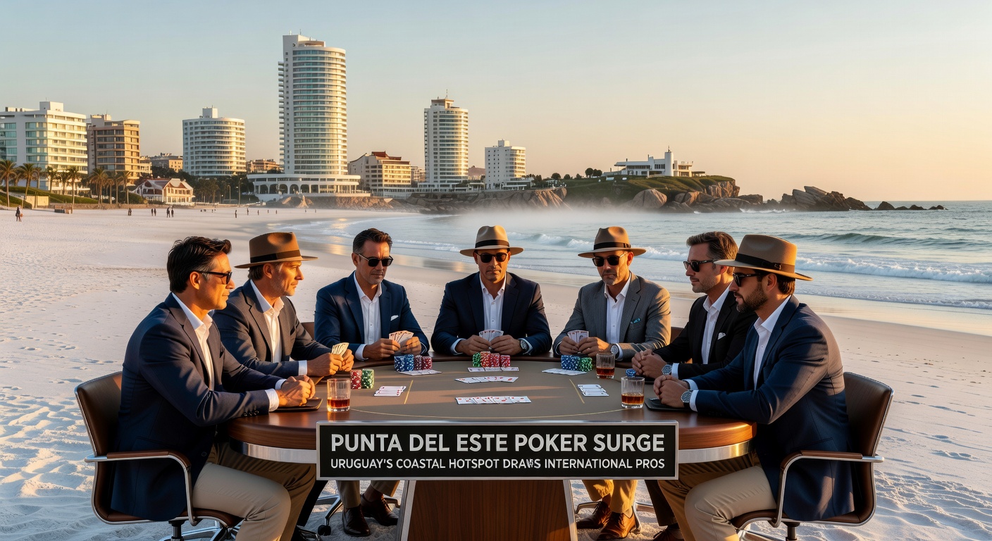 Internationale Poker-Pros am Final Table im Conrad Casino, mit Chips-Stacks und jubelnden Zuschauern